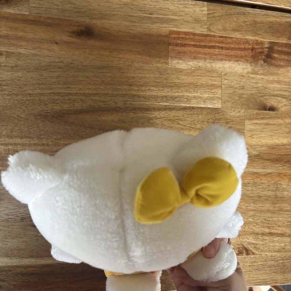 Vintage Sanrio Hello Kitty Plush Stuffed Toy Rare Yellow‎ Overalls & Bow 80s